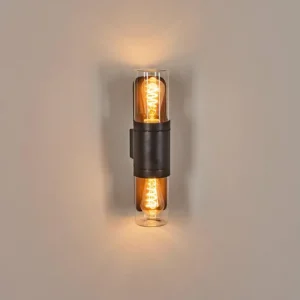 hofstein Morbak Lampe murale d´extérieur, Luminaire Up & Down Noir, 2 lumières* Lampes Modernes