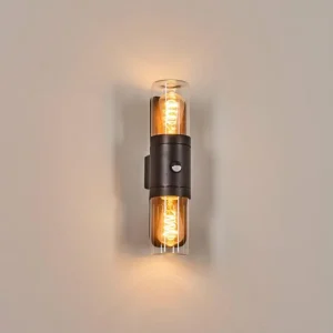 hofstein Morbak Lampe murale d´extérieur, Luminaire Up & Down Noir, 2 lumières* Lampes Modernes