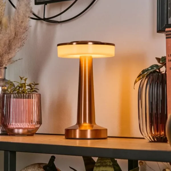 hofstein Myrby Lampe à poser LED Cuivre, 1 lumière* Lampes Modernes