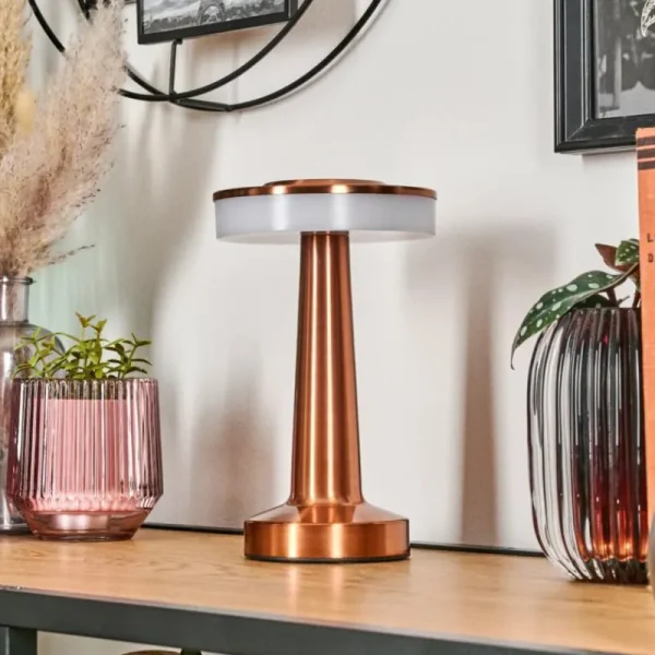 hofstein Myrby Lampe à poser LED Cuivre, 1 lumière* Lampes Modernes