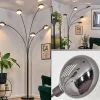 hofstein Nikkala Lampadaire Chrome, Noir, 5 lumières* Lampes Modernes