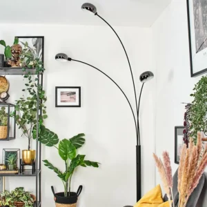 hofstein Nikkala Lampadaire Marbre, Noir, 3 lumières* Lampes Modernes
