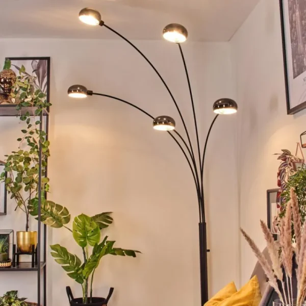hofstein Nikkala Lampadaire Marbre, Noir, 5 lumières* Lampes Modernes