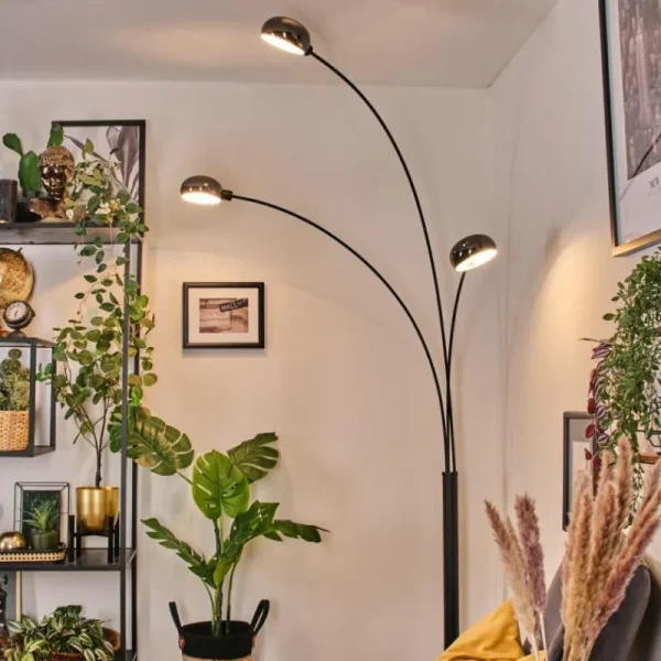 hofstein Nikkala Lampadaire Marbre, Noir, 3 lumières* Lampes Modernes