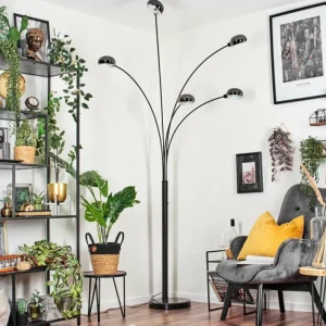 hofstein Nikkala Lampadaire Marbre, Noir, 5 lumières* Lampes Modernes