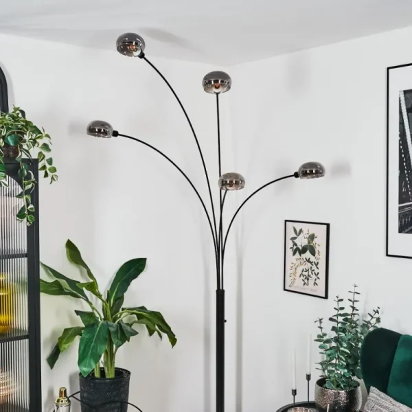 hofstein Nikkala Lampadaire Noir, 5 lumières* Lampes Modernes