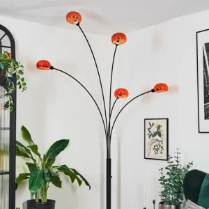 hofstein Nikkala Lampadaire Noir, 5 lumières* Lampes En Verre
