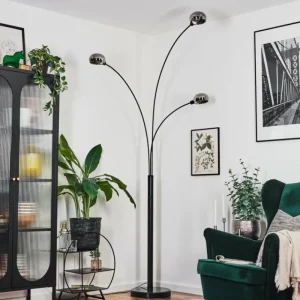 hofstein Nikkala Lampadaire Noir, 3 lumières* Lampes Modernes