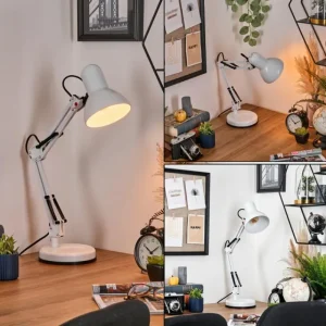 hofstein Nurmasuando Lampe à poser, Liseuse Noir, Blanc, 1 lumière* Lampes Modernes