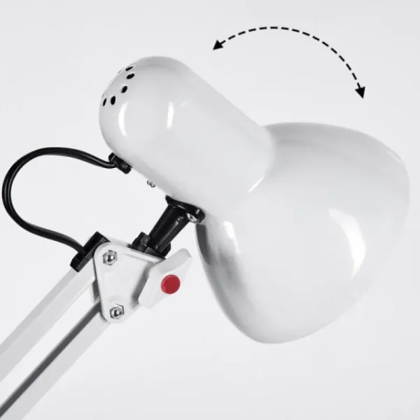 hofstein Nurmasuando Lampe à poser, Liseuse Noir, Blanc, 1 lumière* Lampes Modernes