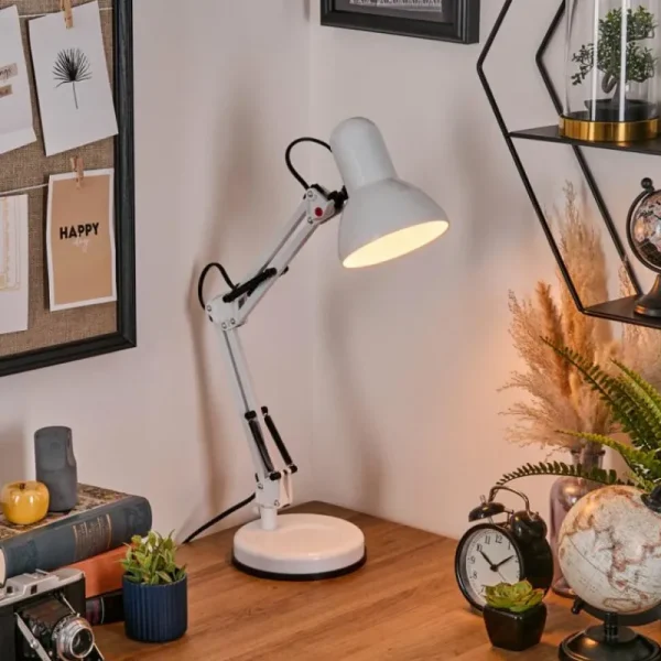 hofstein Nurmasuando Lampe à poser, Liseuse Noir, Blanc, 1 lumière* Lampes Modernes