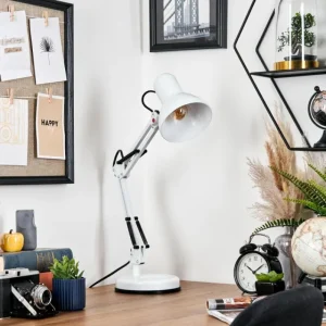 hofstein Nurmasuando Lampe à poser, Liseuse Noir, Blanc, 1 lumière* Lampes Modernes