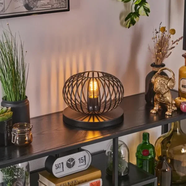 hofstein Oravi Lampe à poser Noir, 1 lumière* Lampes Modernes