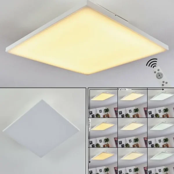hofstein Panneau LED Cor Blanc, 1 lumière, Télécommandes* Lampes Modernes