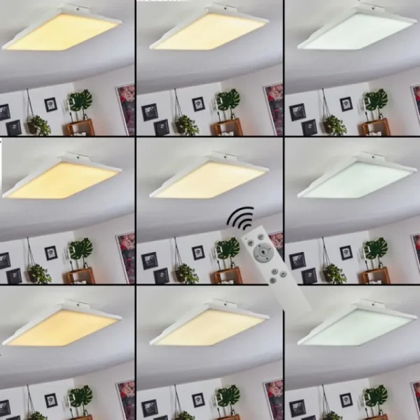 hofstein Panneau LED Cor Blanc, 1 lumière, Télécommandes* Lampes Modernes