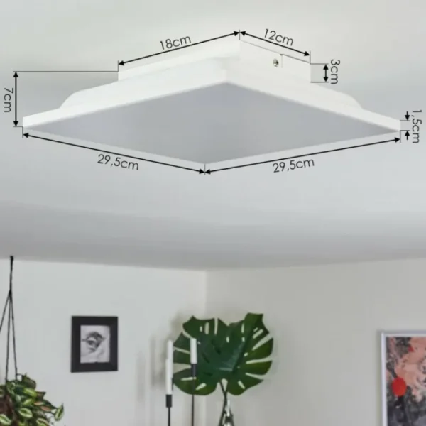 hofstein Panneau LED Cor Blanc, 1 lumière, Télécommandes* Lampes Modernes