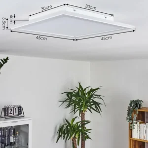 hofstein Panneau LED Mota Blanc, 1 lumière, Télécommandes, Changeur de couleurs* Lampes Modernes