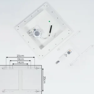 hofstein Panneau LED Mota Blanc, 1 lumière, Télécommandes, Changeur de couleurs* Lampes Modernes