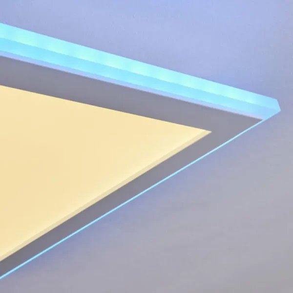 hofstein Panneau LED Mota Blanc, 1 lumière, Télécommandes, Changeur de couleurs* Lampes Modernes