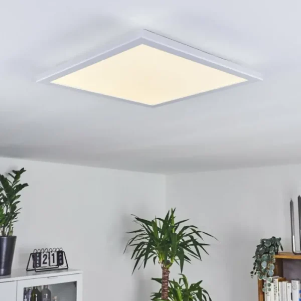 hofstein Panneau LED Mota Blanc, 1 lumière, Télécommandes, Changeur de couleurs* Lampes Modernes
