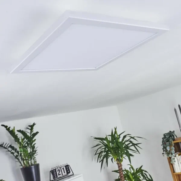 hofstein Panneau LED Mota Blanc, 1 lumière, Télécommandes, Changeur de couleurs* Lampes Modernes