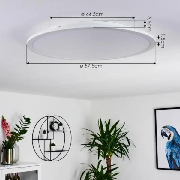 hofstein Panneau LED Sani Blanc, 1 lumière, Télécommandes* Lampes Modernes