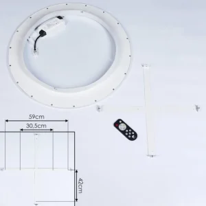 hofstein Panneau LED Sani Blanc, 1 lumière, Télécommandes* Lampes Modernes