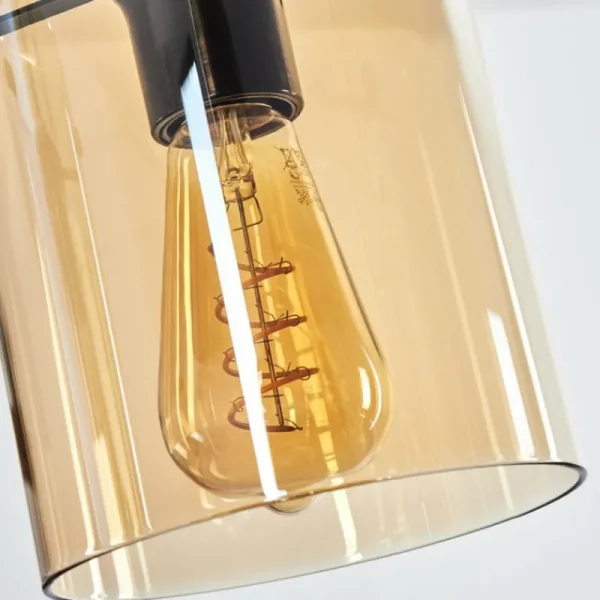 hofstein Parane Suspension Ambre, 4 lumières* Lampes En Verre