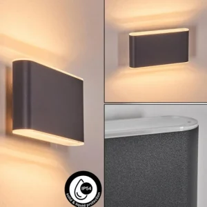 hofstein Paranhas Lampe murale d´extérieur, Luminaire de salle de bain, Luminaire Up & Down, Applique murale Anthracite, 1 lumière* Lampes Modernes