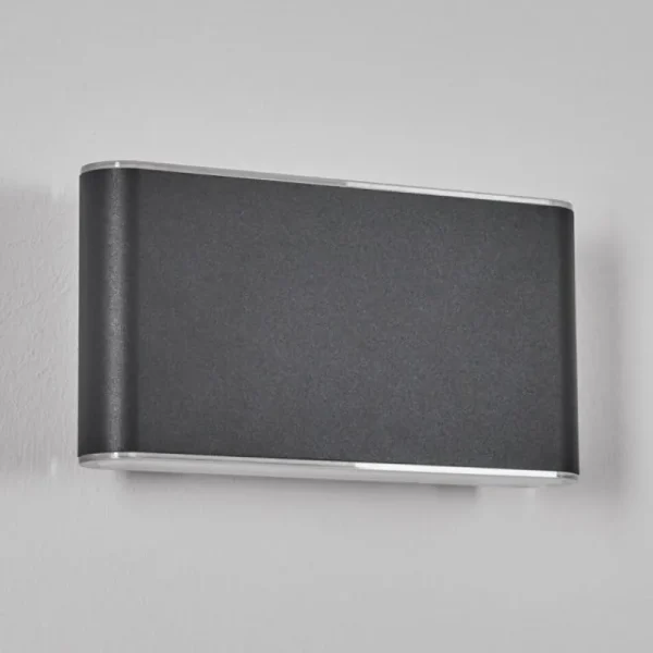 hofstein Paranhas Lampe murale d´extérieur, Luminaire de salle de bain, Luminaire Up & Down, Applique murale Anthracite, 1 lumière* Lampes Modernes
