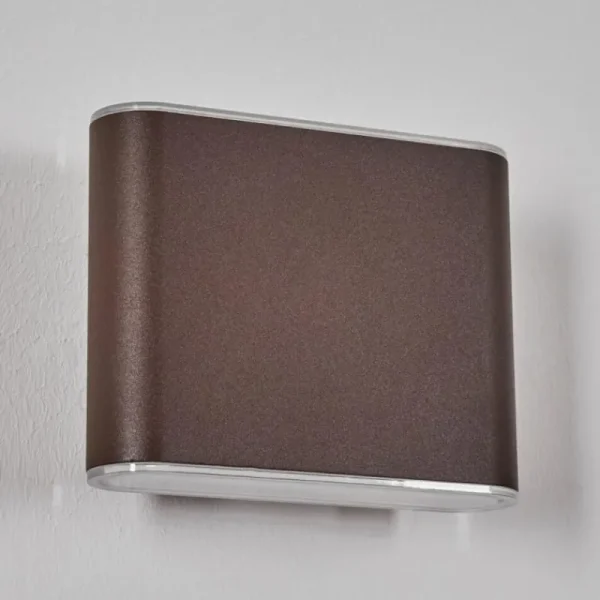 hofstein Paranhas Lampe murale d´extérieur, Luminaire de salle de bain, Luminaire Up & Down, Applique murale Rouille, 1 lumière* Lampes Modernes