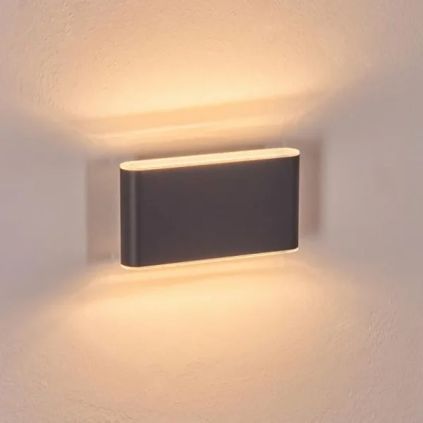hofstein Paranhas Lampe murale d´extérieur, Luminaire de salle de bain, Luminaire Up & Down, Applique murale Anthracite, 1 lumière* Lampes Modernes