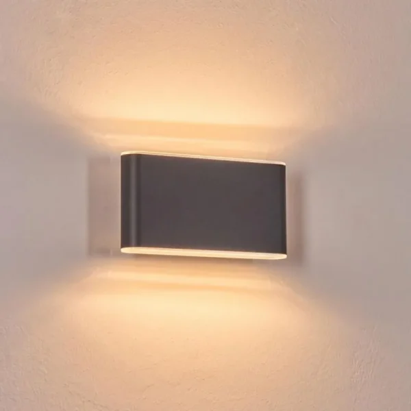 hofstein Paranhas Lampe murale d´extérieur, Luminaire de salle de bain, Luminaire Up & Down, Applique murale Anthracite, 1 lumière* Lampes Modernes