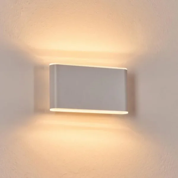 hofstein Paranhas Lampe murale d´extérieur, Luminaire de salle de bain, Luminaire Up & Down, Applique murale Blanc, 1 lumière* Lampes Modernes