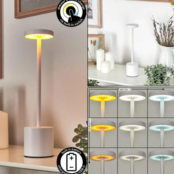 hofstein Parel Lampe à poser LED Blanc, 1 lumière* Lampes Modernes
