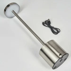 hofstein Parel Lampe de bureau, Lampe à poser LED Nickel mat, 1 lumière* Lampes Modernes