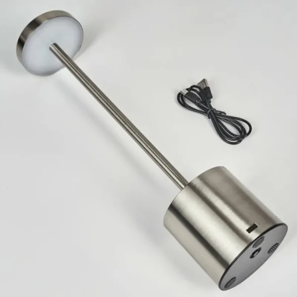 hofstein Parel Lampe de bureau, Lampe à poser LED Nickel mat, 1 lumière* Lampes Modernes