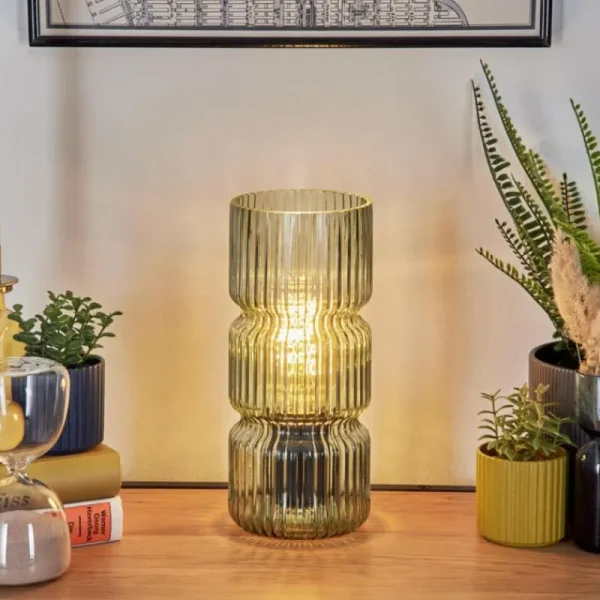 hofstein Penteado Lampe à poser Noir, 1 lumière* Lampes En Verre
