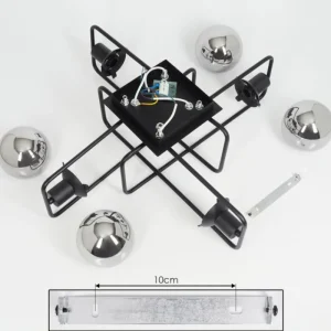 hofstein Plafonnier Agropoli Noir, 4 lumières* Lampes Modernes