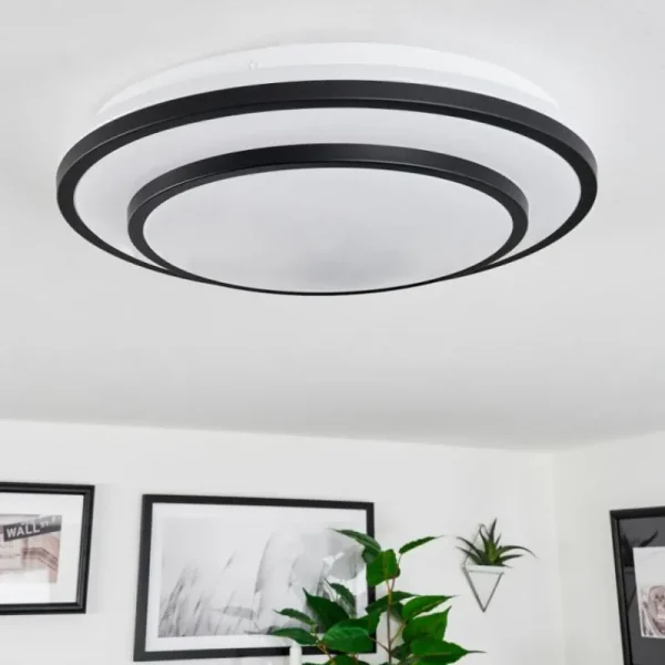 hofstein Plafonnier Almograve LED Blanc, 1 lumière, Télécommandes* Lampes Modernes
