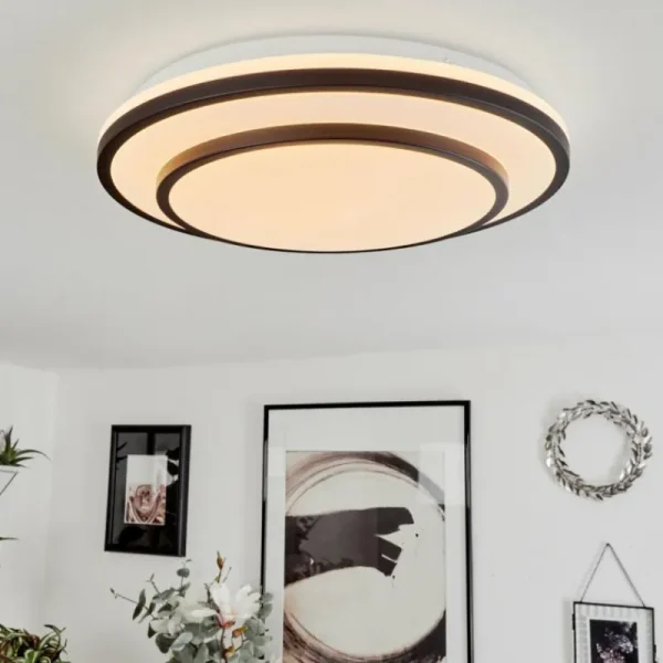 hofstein Plafonnier Almograve LED Blanc, 1 lumière, Télécommandes* Lampes Modernes