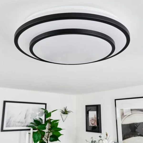 hofstein Plafonnier Almograve LED Blanc, 1 lumière, Télécommandes* Lampes Modernes