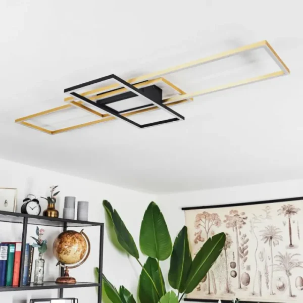 hofstein Plafonnier Alsterbro LED Noir, 1 lumière* Lampes Modernes