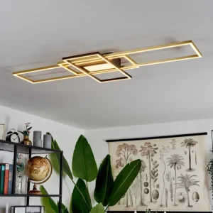 hofstein Plafonnier Alsterbro LED Noir, 1 lumière* Lampes Modernes