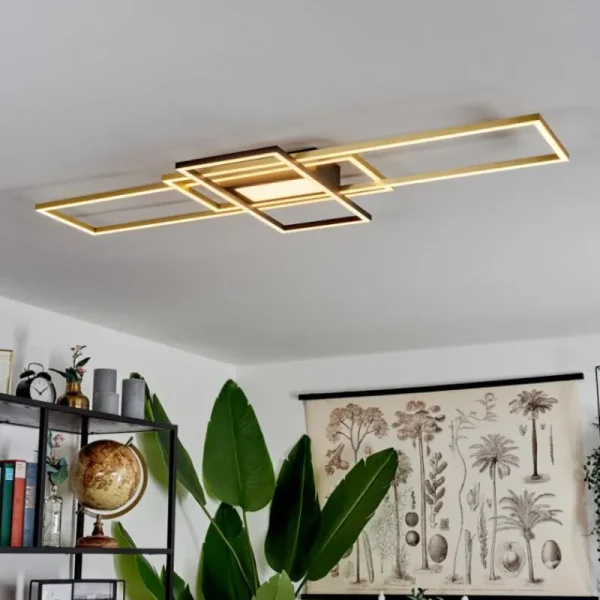 hofstein Plafonnier Alsterbro LED Noir, 1 lumière* Lampes Modernes