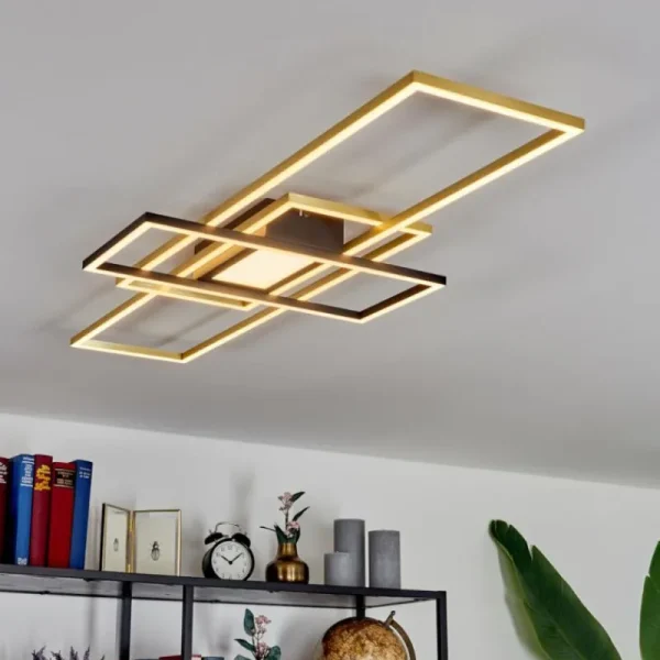 hofstein Plafonnier Alsterbro LED Noir, 1 lumière* Lampes Modernes