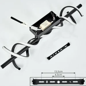 hofstein Plafonnier Alvarim LED Noir, 1 lumière* Lampes Modernes