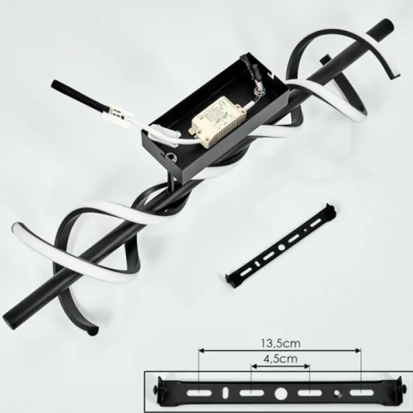 hofstein Plafonnier Alvarim LED Noir, 1 lumière* Lampes Modernes