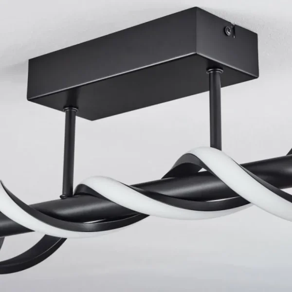 hofstein Plafonnier Alvarim LED Noir, 1 lumière* Lampes Modernes
