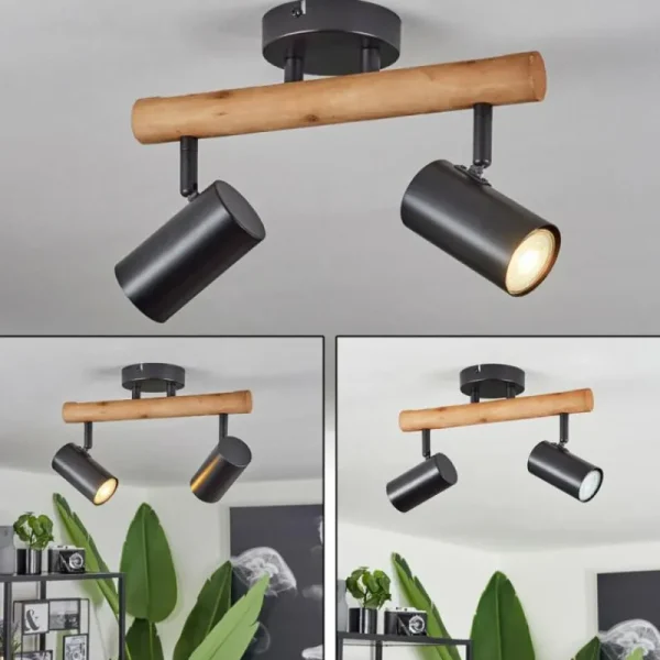 hofstein Plafonnier Arbrentin Écru, Noir, 2 lumières* Lampes Modernes